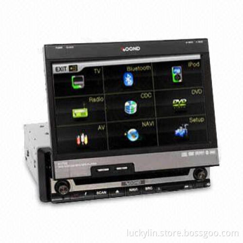 1-Din In-dash DVD Player with 7-inch Motorized LCD Screen, GPS System and Bluetooth Function